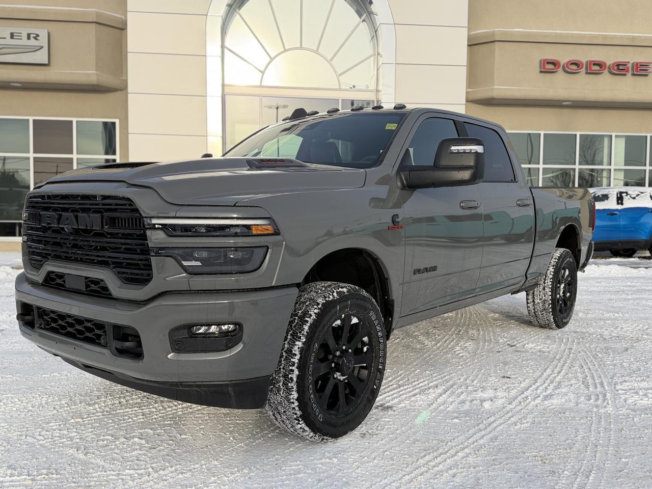 2026 Ram 3500 Laramie Night Edition Crew Cab 4x4 | Cummins Diesel | Leather | Sunroof | Towing | Sport Hood Redwater AB