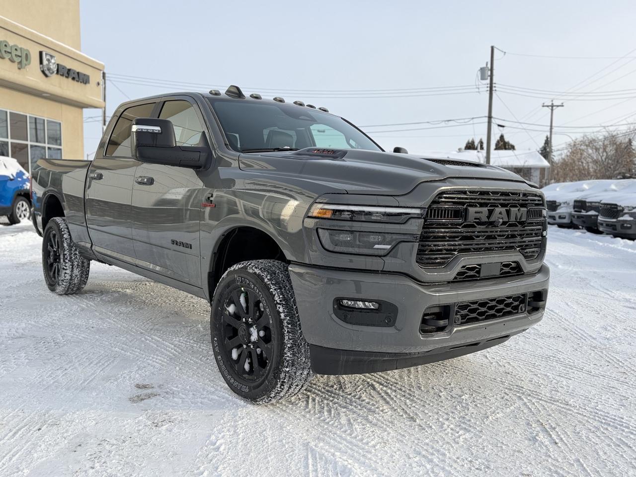 2026 Ram 3500 Laramie Night Edition Crew Cab 4x4 | Cummins Diesel | Leather | Sunroof | Towing | Sport Hood Redwater AB