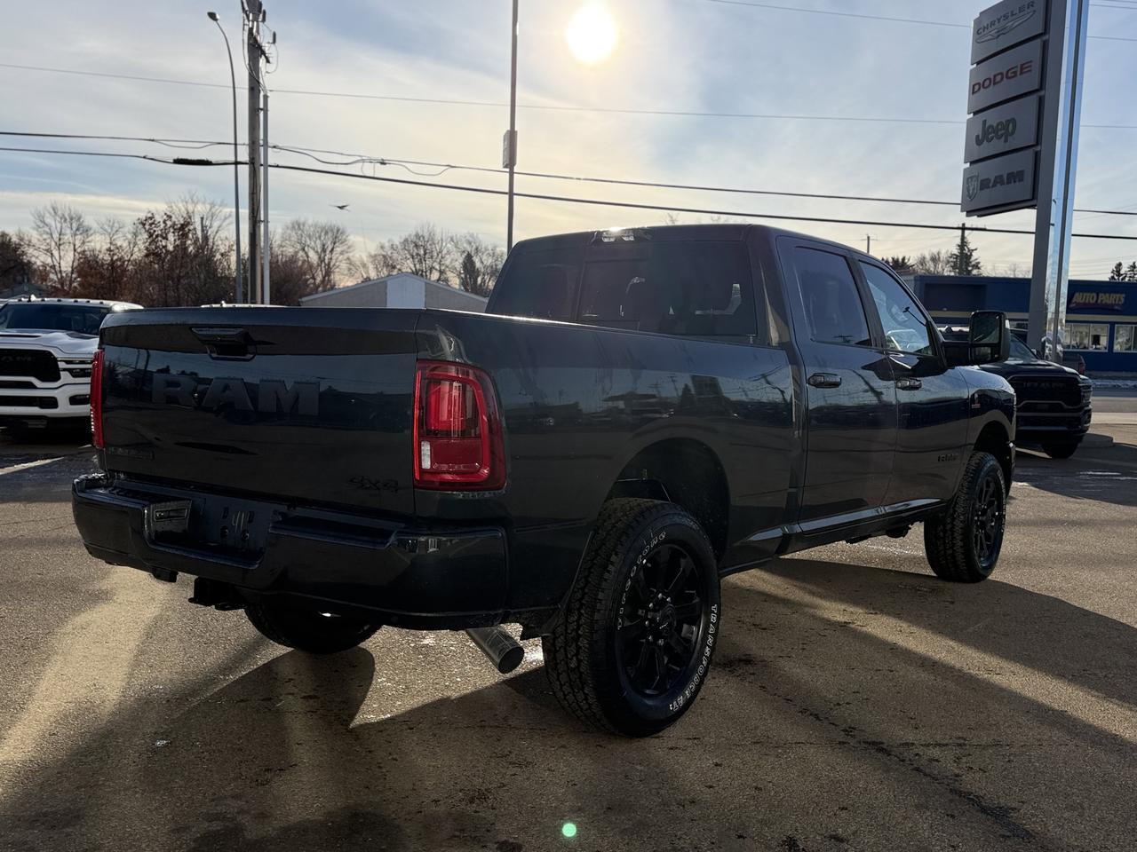 2026 Ram 3500 Laramie Night Edition Crew Cab 4x4 | Cummins Diesel | Leather | Towing | Sunroof Redwater AB