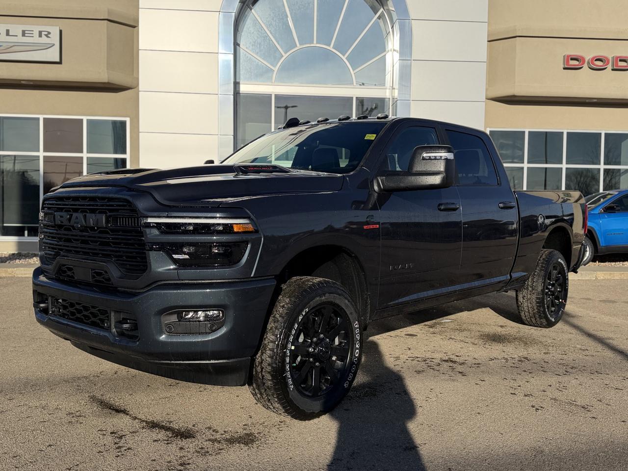 2026 Ram 3500 Laramie Night Edition Crew Cab 4x4 | Cummins Diesel | Leather | Towing | Sunroof Redwater AB