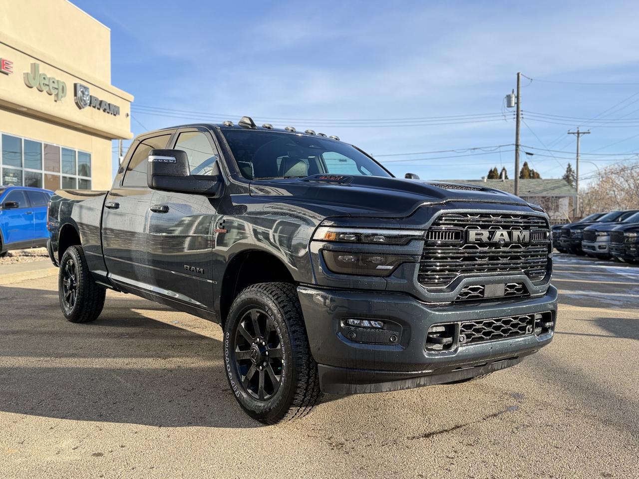 2026 Ram 3500 Laramie Night Edition Crew Cab 4x4 | Cummins Diesel | Leather | Towing | Sunroof Redwater AB