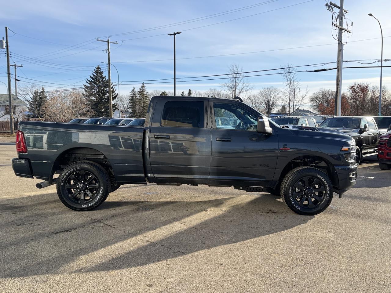 2026 Ram 3500 Laramie Night Edition Crew Cab 4x4 | Cummins Diesel | Leather | Towing | Sunroof Redwater AB