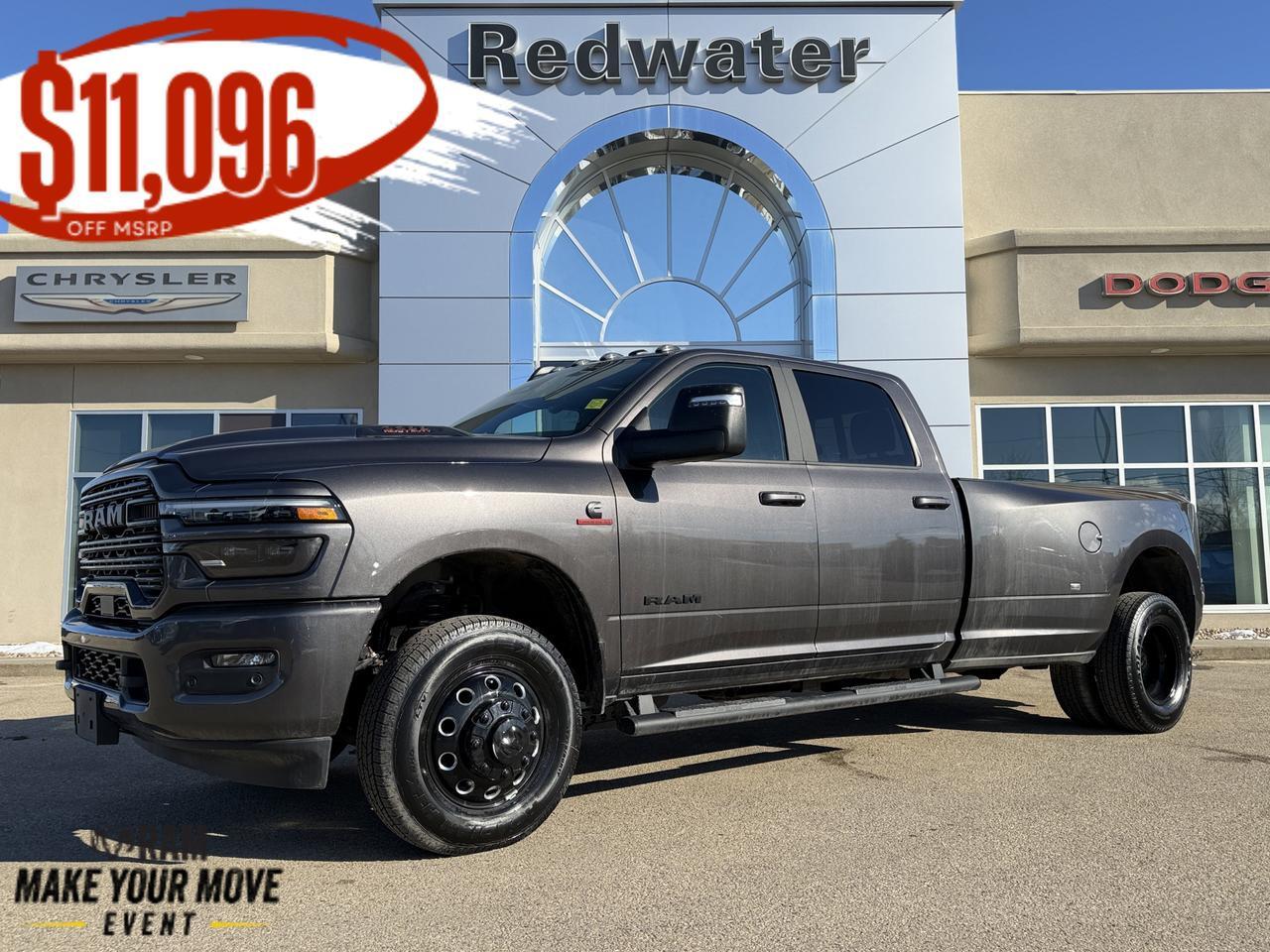 2026 Ram 3500 Laramie Night Edition Crew Cab 4x4 | Cummins Diesel | NAV | Leather | Heated Vented Seats