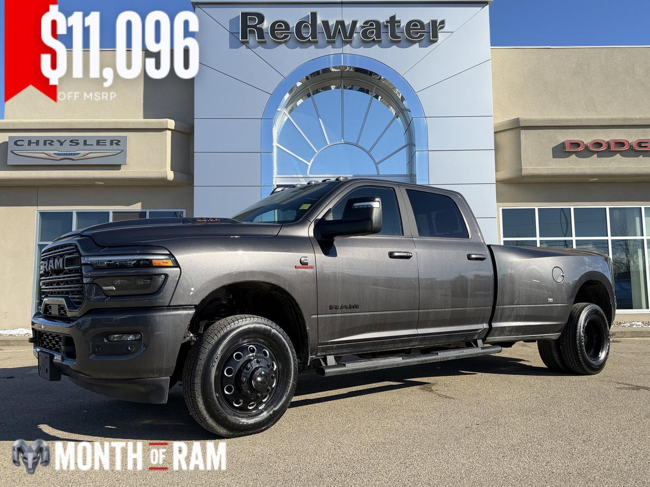 2026 Ram 3500 Laramie Night Edition Crew Cab 4x4 | Cummins Diesel | NAV | Leather | Heated Vented Seats