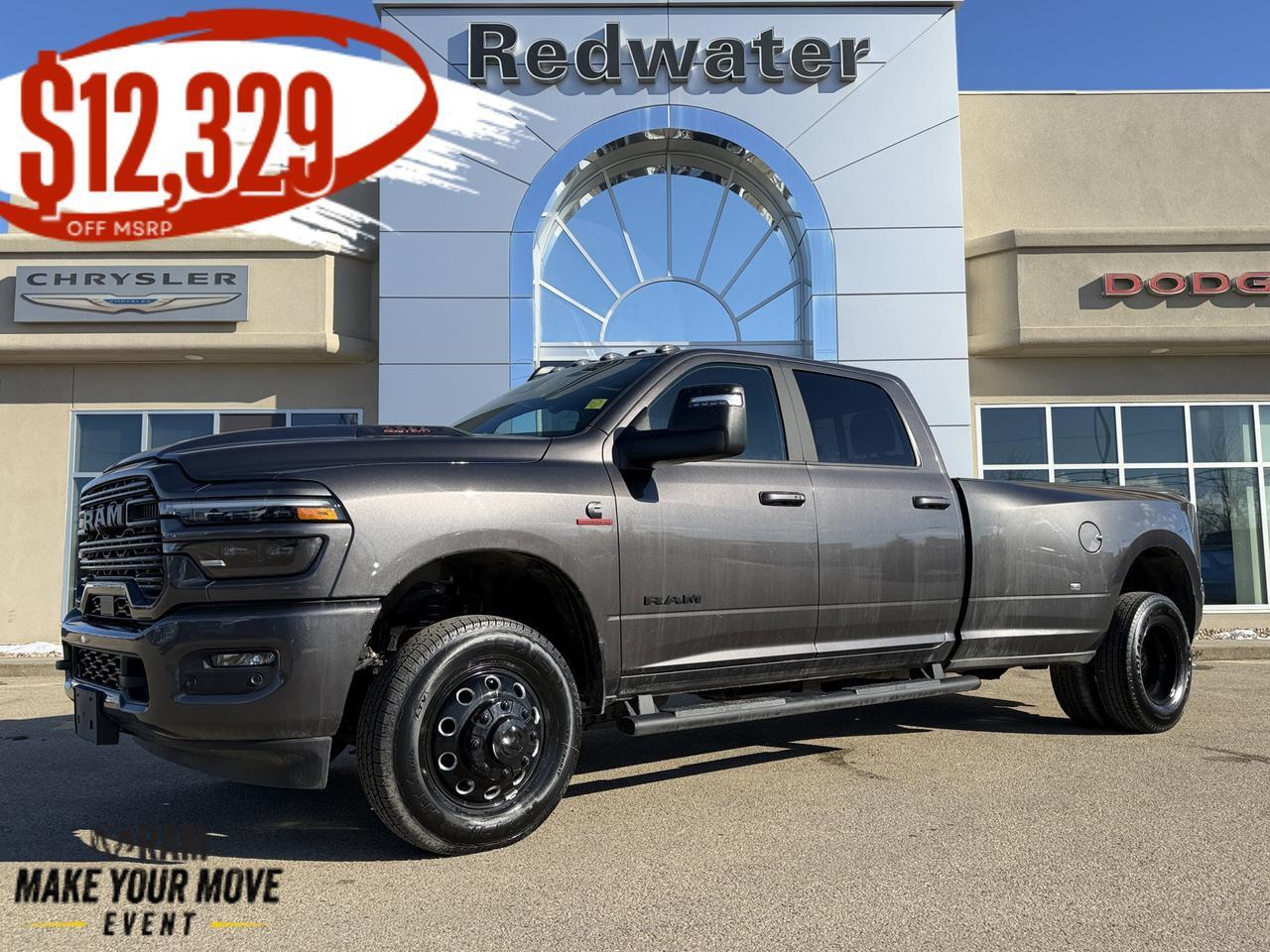 2026 Ram 3500 Laramie Night Edition Crew Cab 4x4 | Cummins Diesel | NAV | Leather | Heated Vented Seats