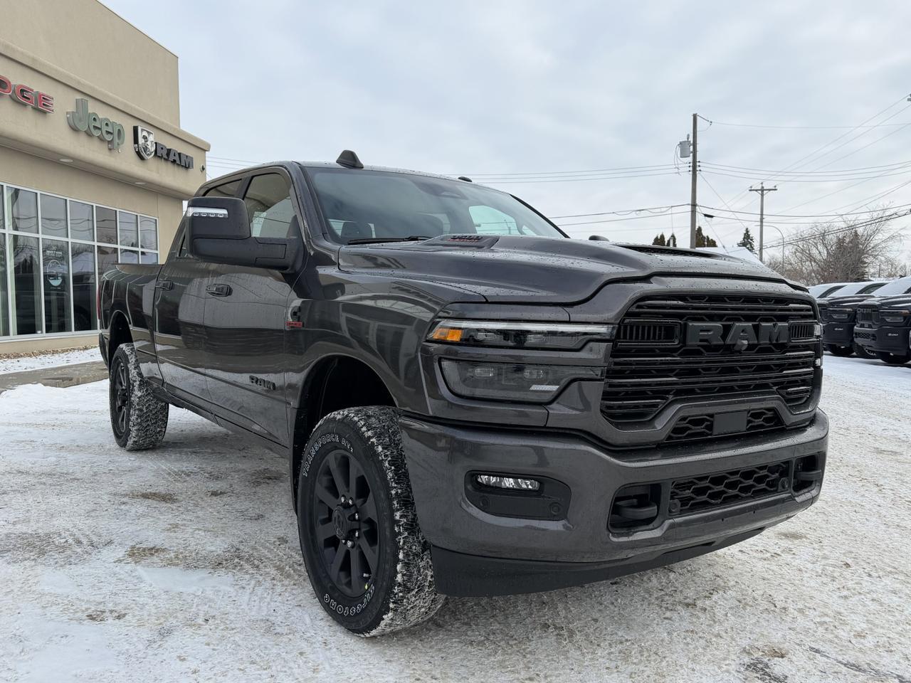 2026 Ram 3500 Laramie Night Edition Crew Cab 4x4 | Cummins Diesel | Sunroof | NAV | 5th Wheel Prep | 20IN Wheels Redwater AB