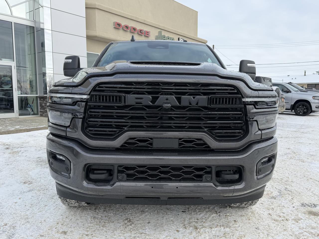 2026 Ram 3500 Laramie Night Edition Crew Cab 4x4 | Cummins Diesel | Sunroof | NAV | 5th Wheel Prep | 20IN Wheels Redwater AB