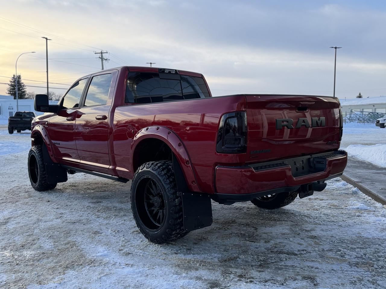 2026 Ram 3500 Laramie Night Edition Crew Cab 4x4 | Rig Ready Ram | DEADPOOL | 3&rdquo; Level | 22&rdquo; TIS Rim | 35&rdquo; Tires Redwater AB