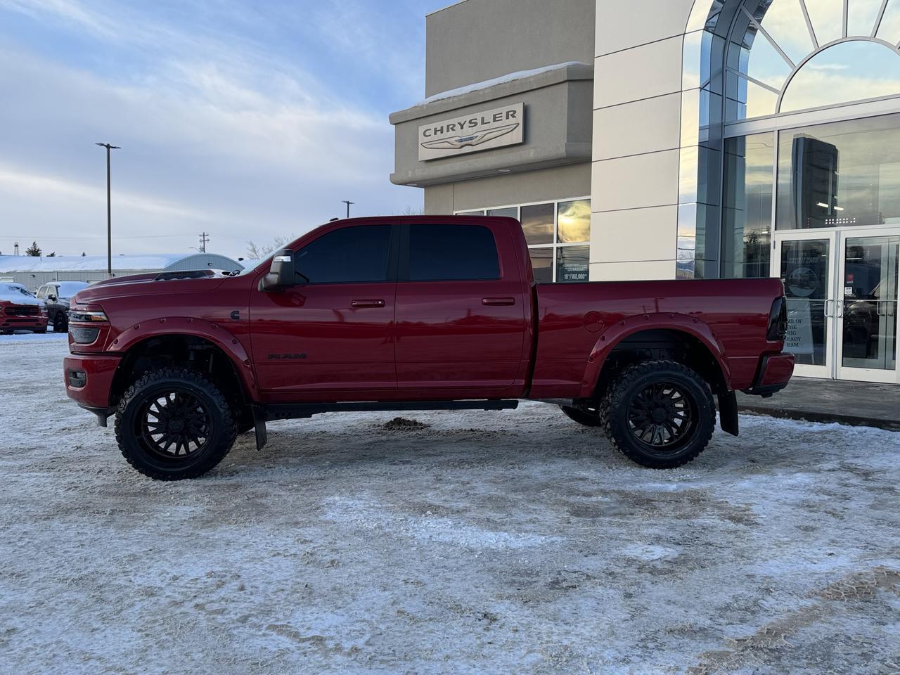 2026 Ram 3500 Laramie Night Edition Crew Cab 4x4 | Rig Ready Ram | DEADPOOL | 3&rdquo; Level | 22&rdquo; TIS Rim | 35&rdquo; Tires Redwater AB