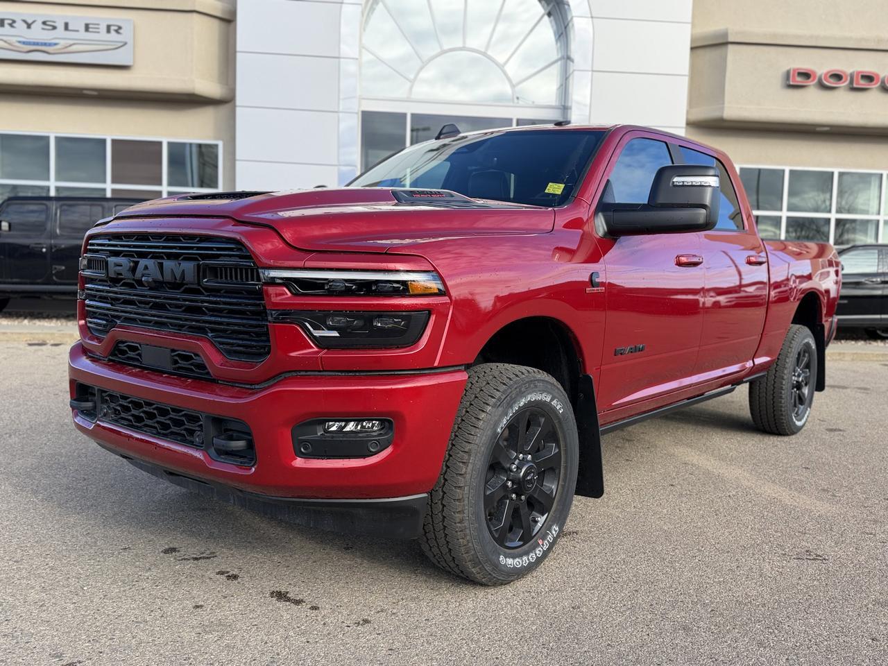 2026 Ram 3500 Laramie Night Edition Crew Cab 4x4 | Rig Ready Ram | DEADPOOL | 3&rdquo; Level | 22&rdquo; TIS Rim | 35&rdquo; Tires Redwater AB