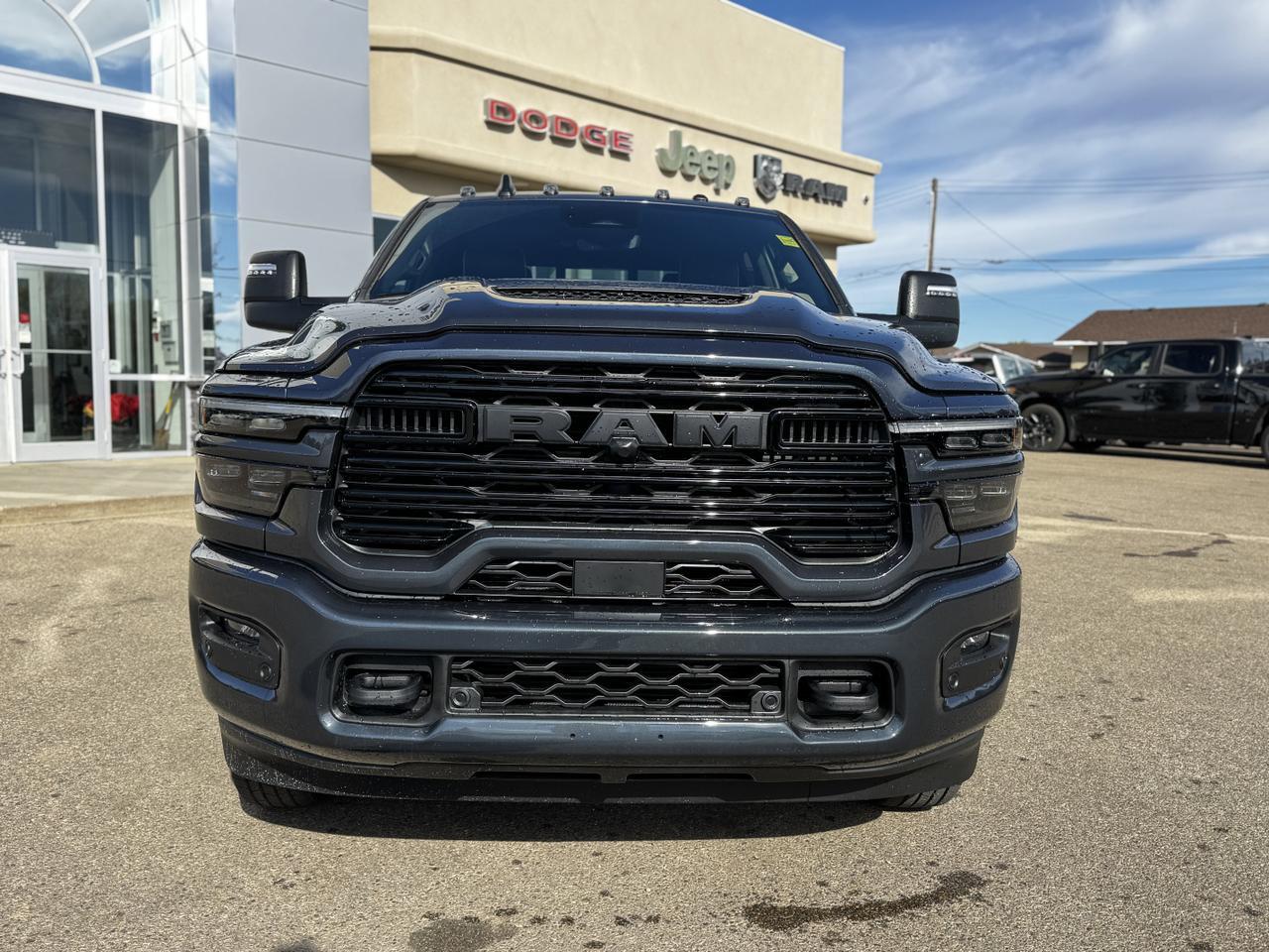 2026 Ram 3500 Laramie Night Edition Dually Crew Cab 4x4 | Cummins Diesel | Sport Hood | Sunroof | Leather Redwater AB