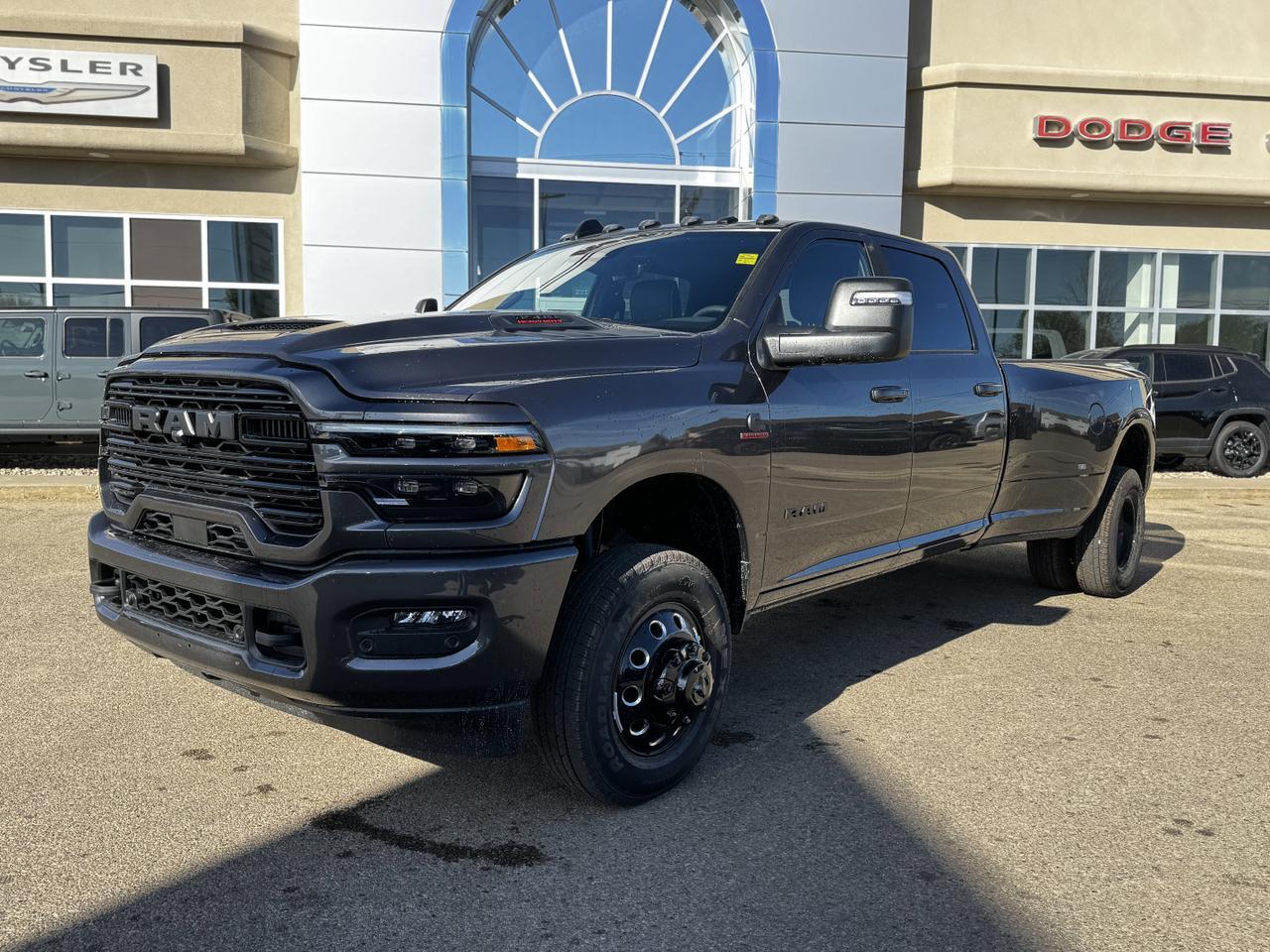 2026 Ram 3500 Laramie Night Edition Dually Crew Cab 4x4 | Cummins Diesel | Towing | Leather | Backup Camera Redwater AB