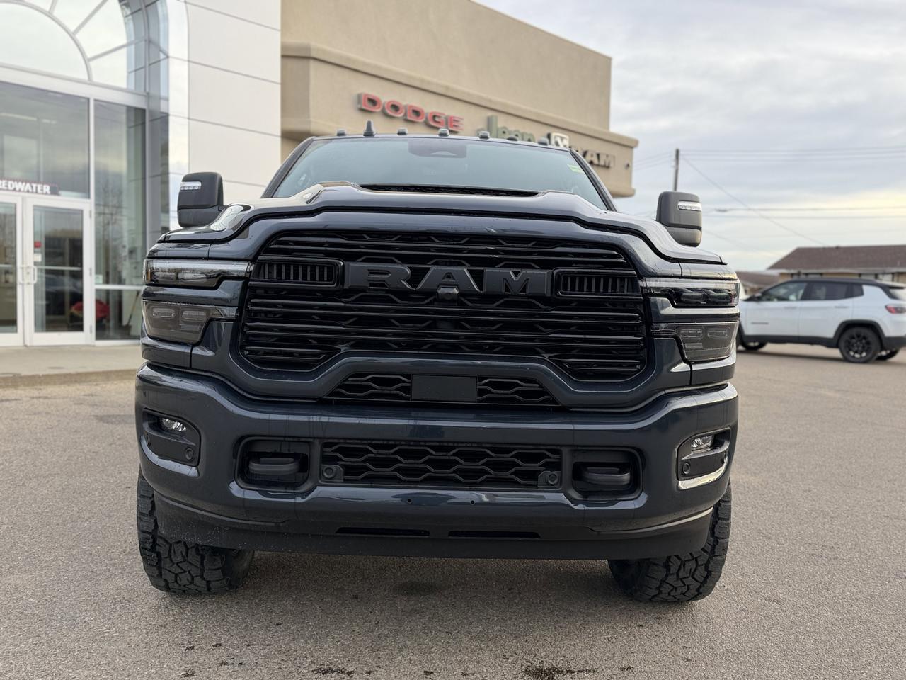 2026 Ram 3500 Laramie Night Edition Dually Crew Cab 4x4 | SULLY | Rig Ready Ram | Sport Hood | Sunroof Redwater AB