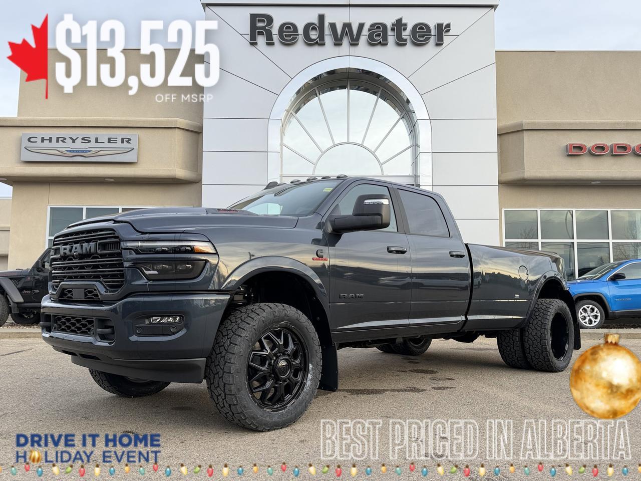 2026 Ram 3500 Laramie Night Edition Dually Crew Cab 4x4 | SULLY | Rig Ready Ram | Sport Hood | Sunroof