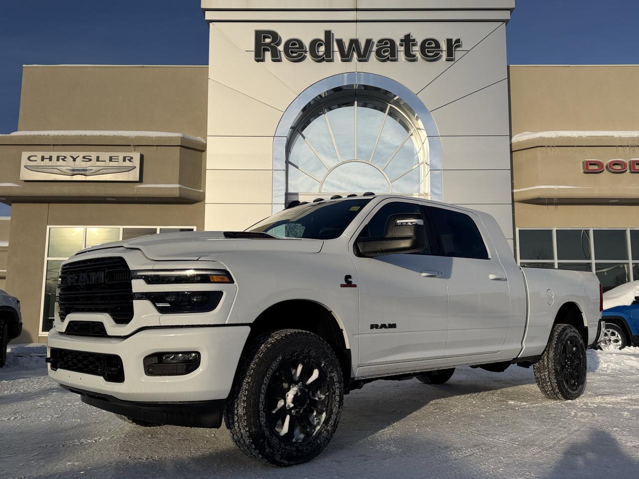 2026 Ram 3500 Laramie Night Edition Mega Cab 4x4 | 6.7L HO Cummins | Sunroof | Leather | Tow Prep