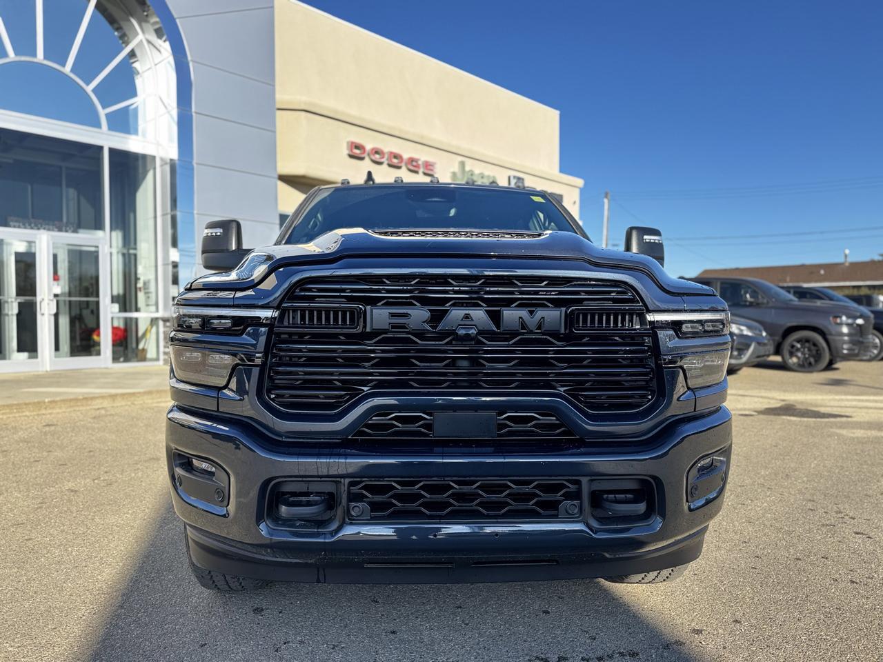 2026 Ram 3500 Laramie Night Edition Mega Cab 4x4 | Rig Ready Ram | Cummins | Leather | Sunroof | Towing Prep Redwater AB