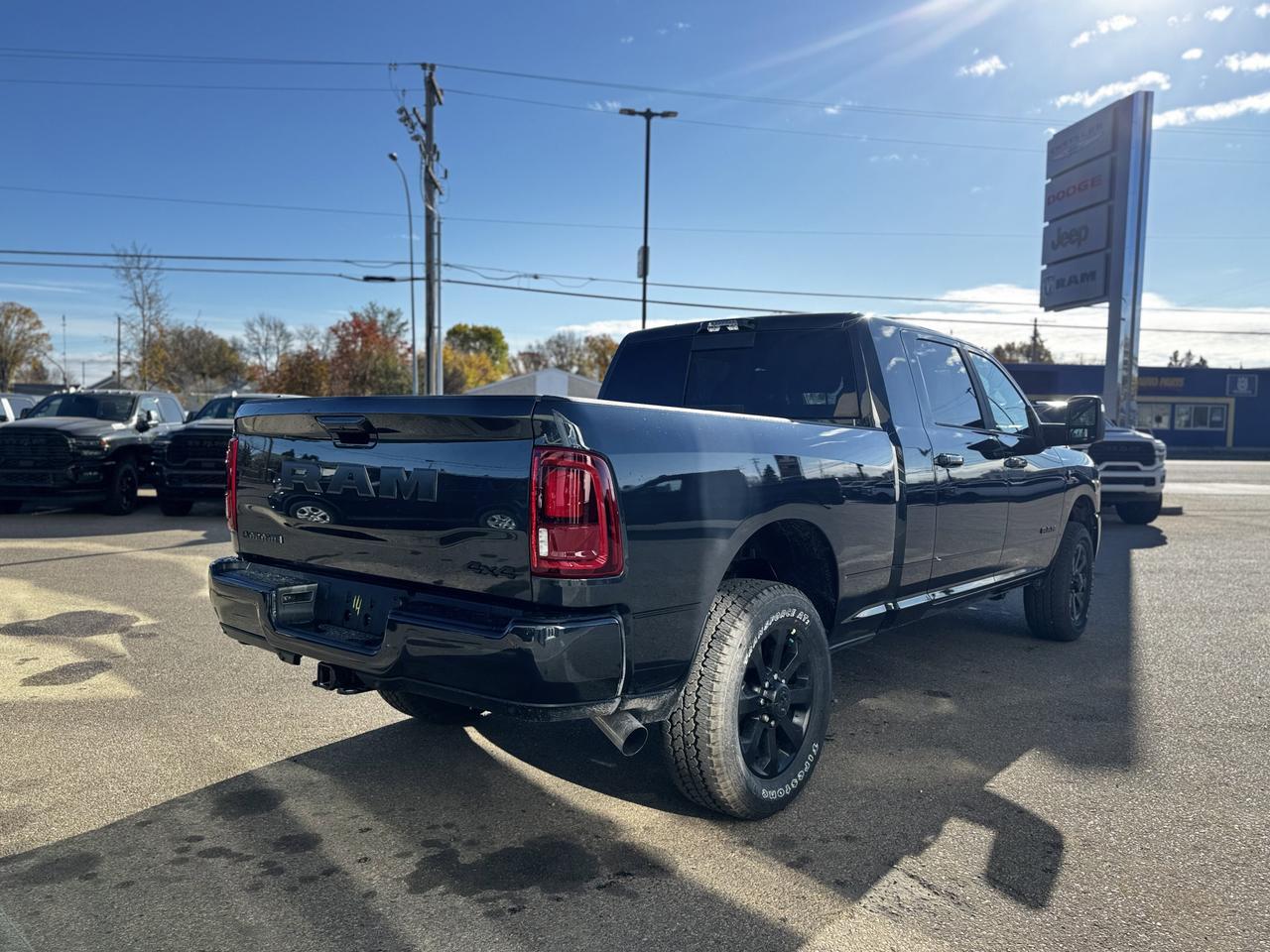 2026 Ram 3500 Laramie Night Edition Mega Cab 4x4 | Rig Ready Ram | Cummins | Leather | Sunroof | Towing Prep Redwater AB