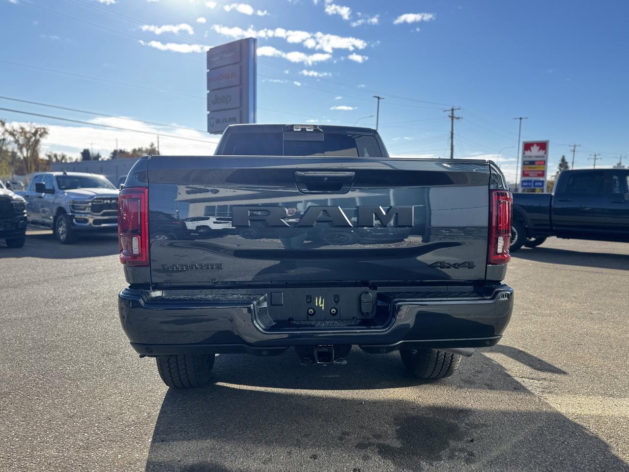 2026 Ram 3500 Laramie Night Edition Mega Cab 4x4 | Rig Ready Ram | Cummins | Leather | Sunroof | Towing Prep Redwater AB