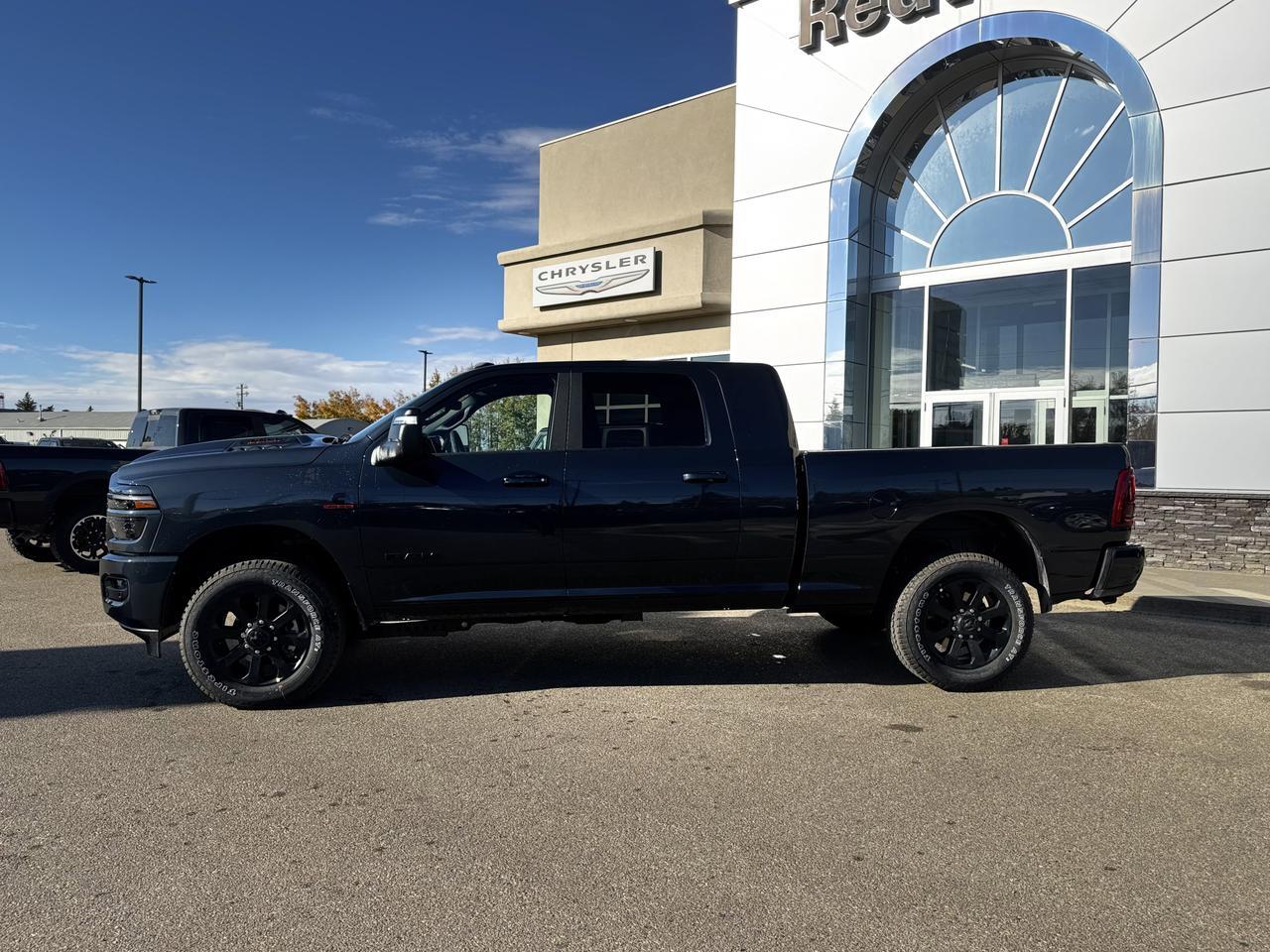 2026 Ram 3500 Laramie Night Edition Mega Cab 4x4 | Rig Ready Ram | Cummins | Leather | Sunroof | Towing Prep Redwater AB