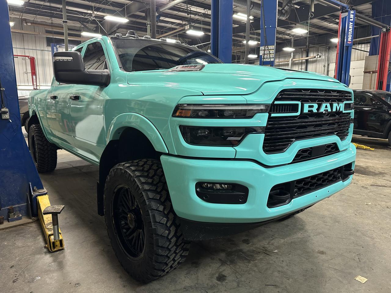 2026 Ram 3500 Laramie Night Edition Mega Cab 4x4 | Tealisha | Rig Ready Ram | 5in Lift | 22in Tis Rim | 37in Nitto Redwater AB