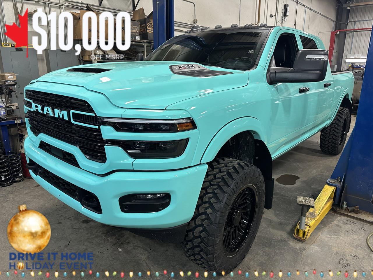 2026 Ram 3500 Laramie Night Edition Mega Cab 4x4 | Tealisha | Rig Ready Ram | 5in Lift | 22in Tis Rim | 37in Nitto