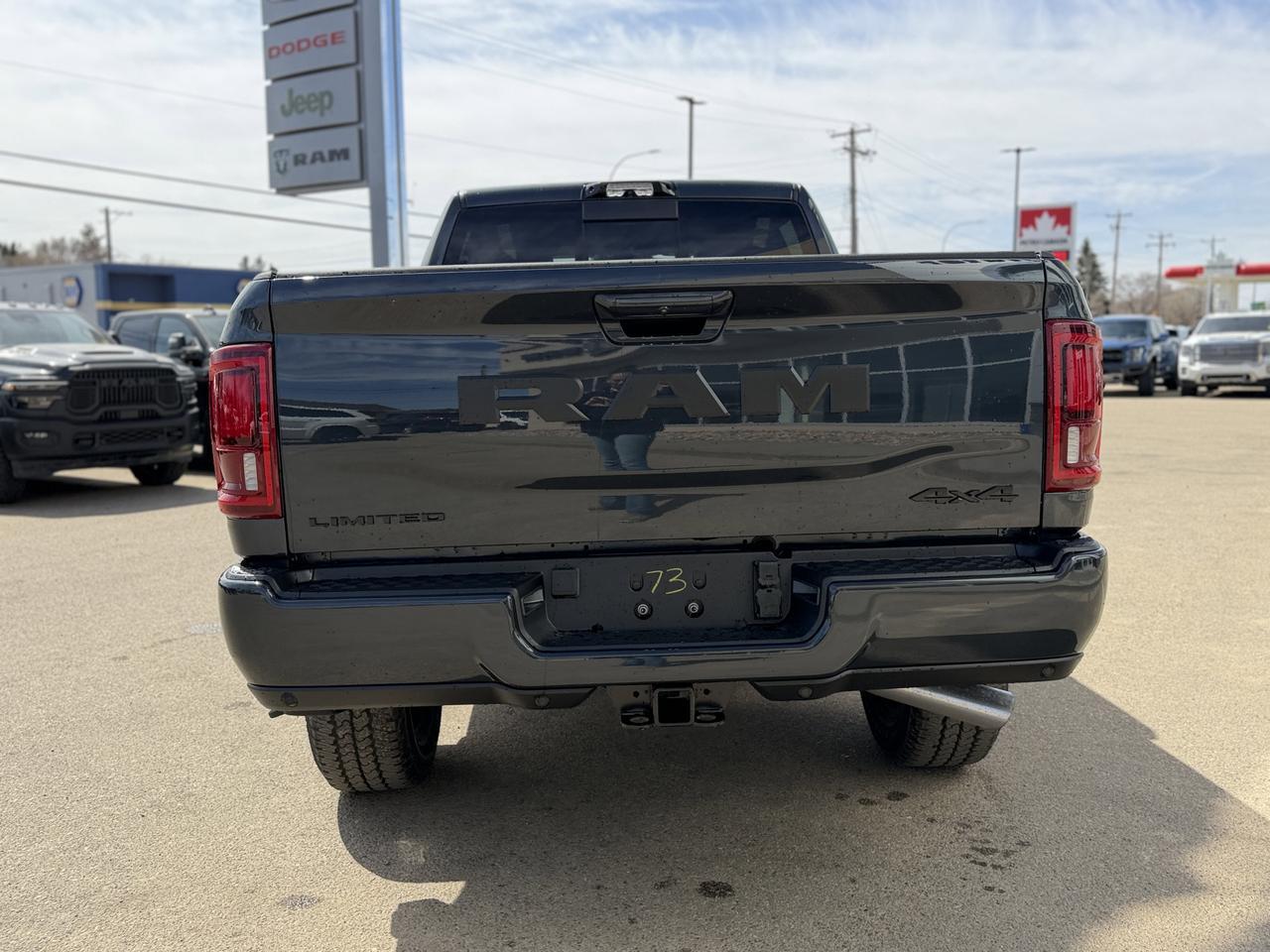 2026 Ram 3500 Limited Crew Cab 4x4 | Cummins Diesel | Night Edition | Sunroof | 5th Wheel Prep | Power Boards Redwater AB