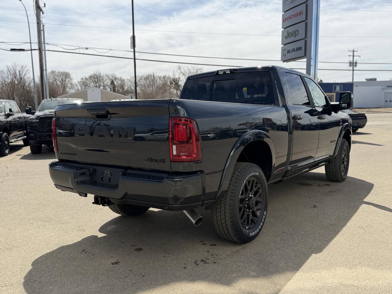 2026 Ram 3500 Limited Crew Cab 4x4 | Cummins Diesel | Night Edition | Sunroof | 5th Wheel Prep | Power Boards Redwater AB