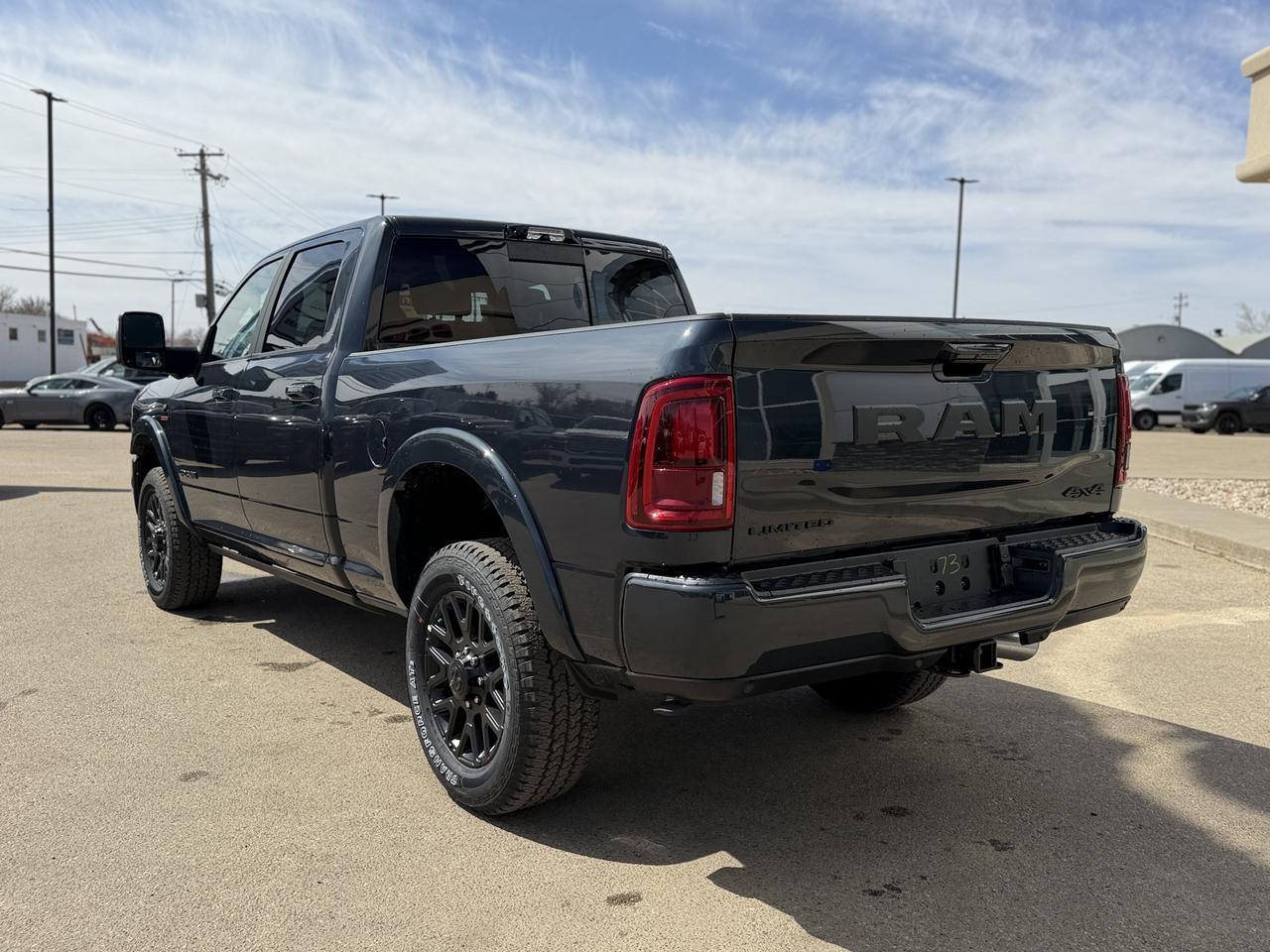 2026 Ram 3500 Limited Crew Cab 4x4 | Cummins Diesel | Night Edition | Sunroof | 5th Wheel Prep | Power Boards Redwater AB