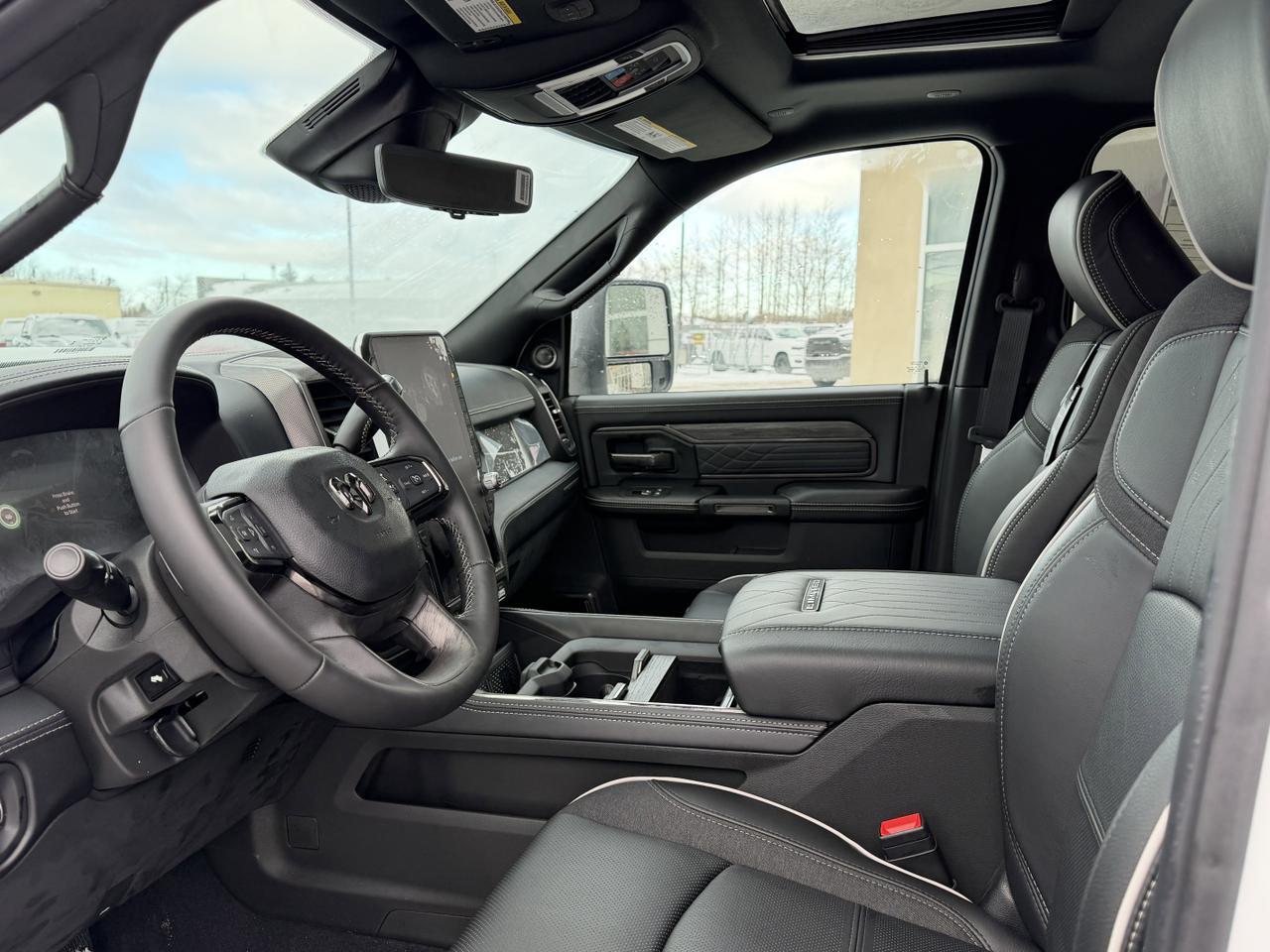 2026 Ram 3500 Limited Crew Cab 4x4 | HO Cummins Turbo Diesel | 5th Wheel Prep | Black Leather | NAV | Heated Seats Redwater AB