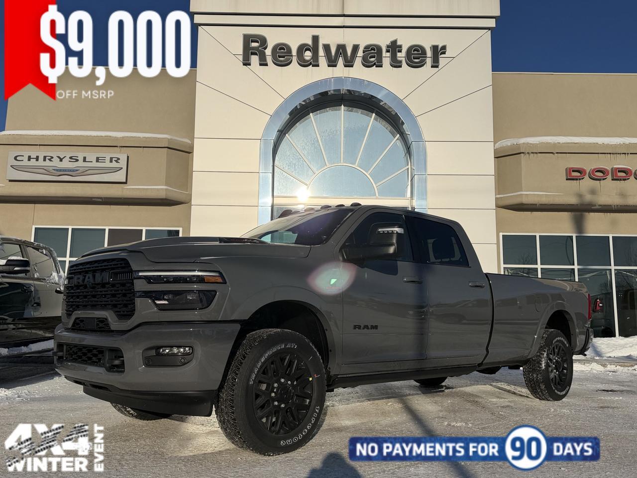 2026 Ram 3500 Limited Crew Cab 4x4 Cummins Turbo Diesel | Ceramic Grey | Leather | Navigation