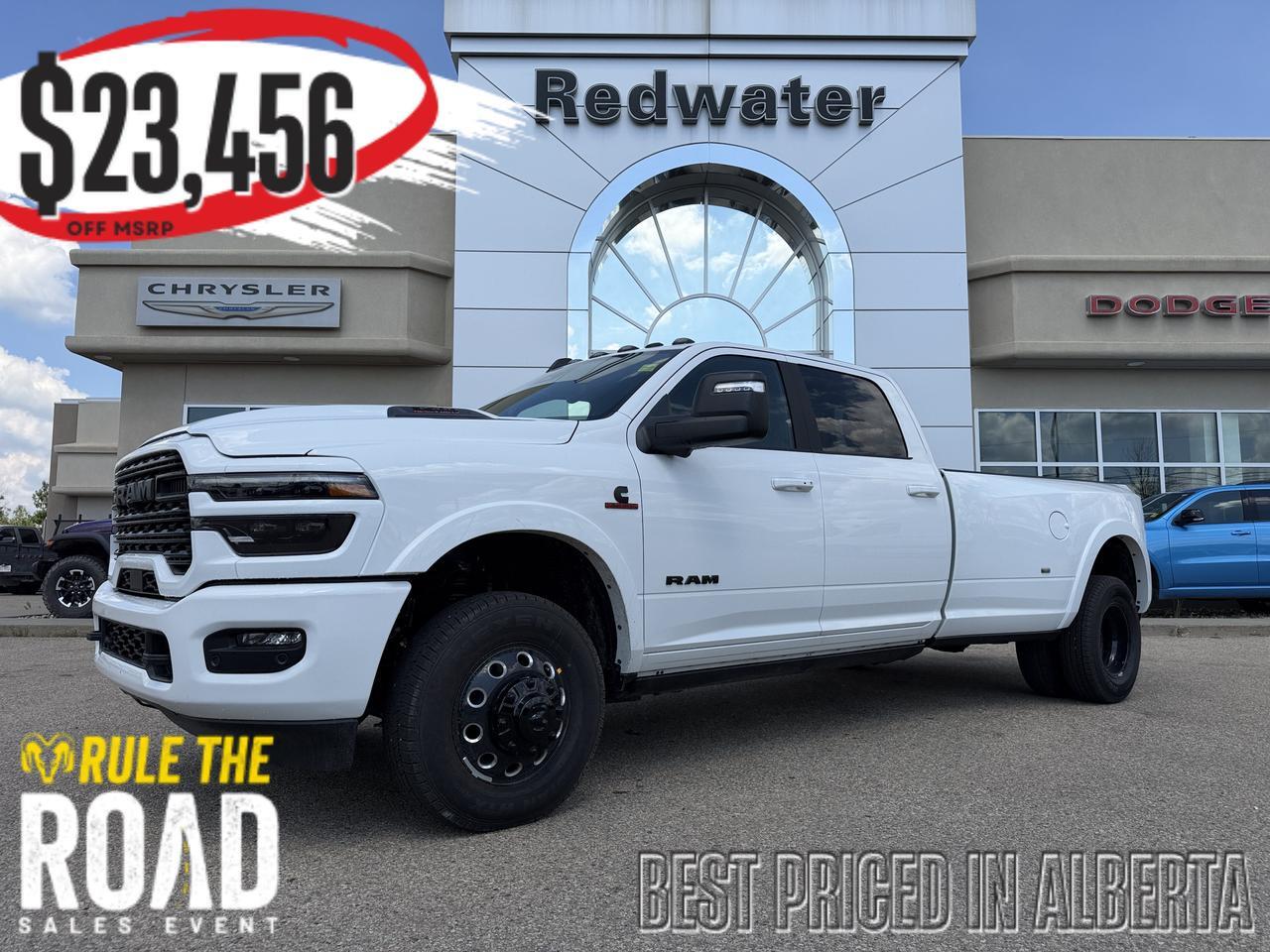 2026 Ram 3500 Limited Crew Cab Dually 4x4 | 8FT Box | Cummins Diesel | Leather | Sunroof | NAV | 12IN Display