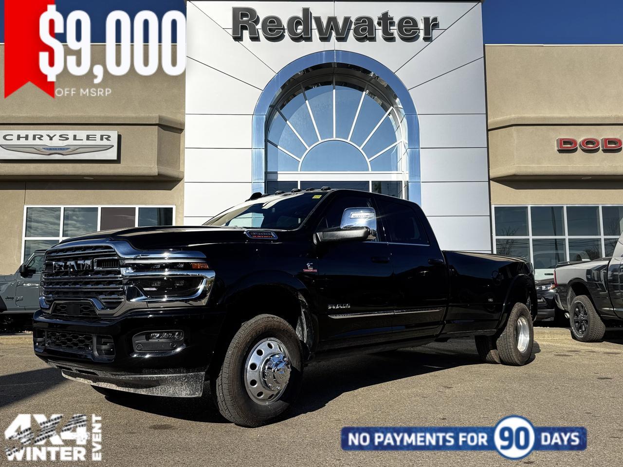 2026 Ram 3500 Limited Dually Crew Cab 4x4 | Cummins | Leather | Towing | Sunroof | Backup Camera