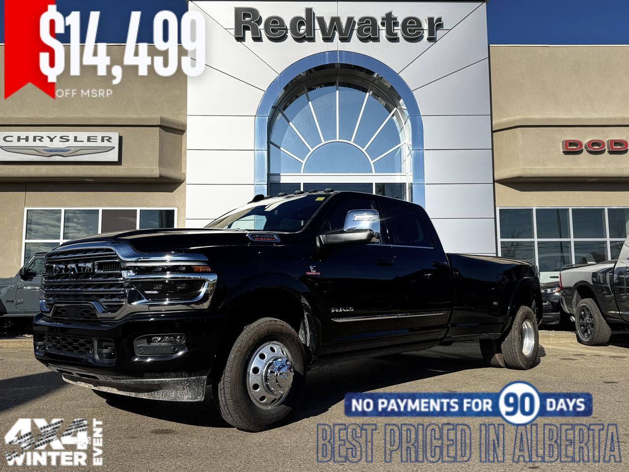 2026 Ram 3500 Limited Dually Crew Cab 4x4 | Cummins | Leather | Towing | Sunroof | Backup Camera