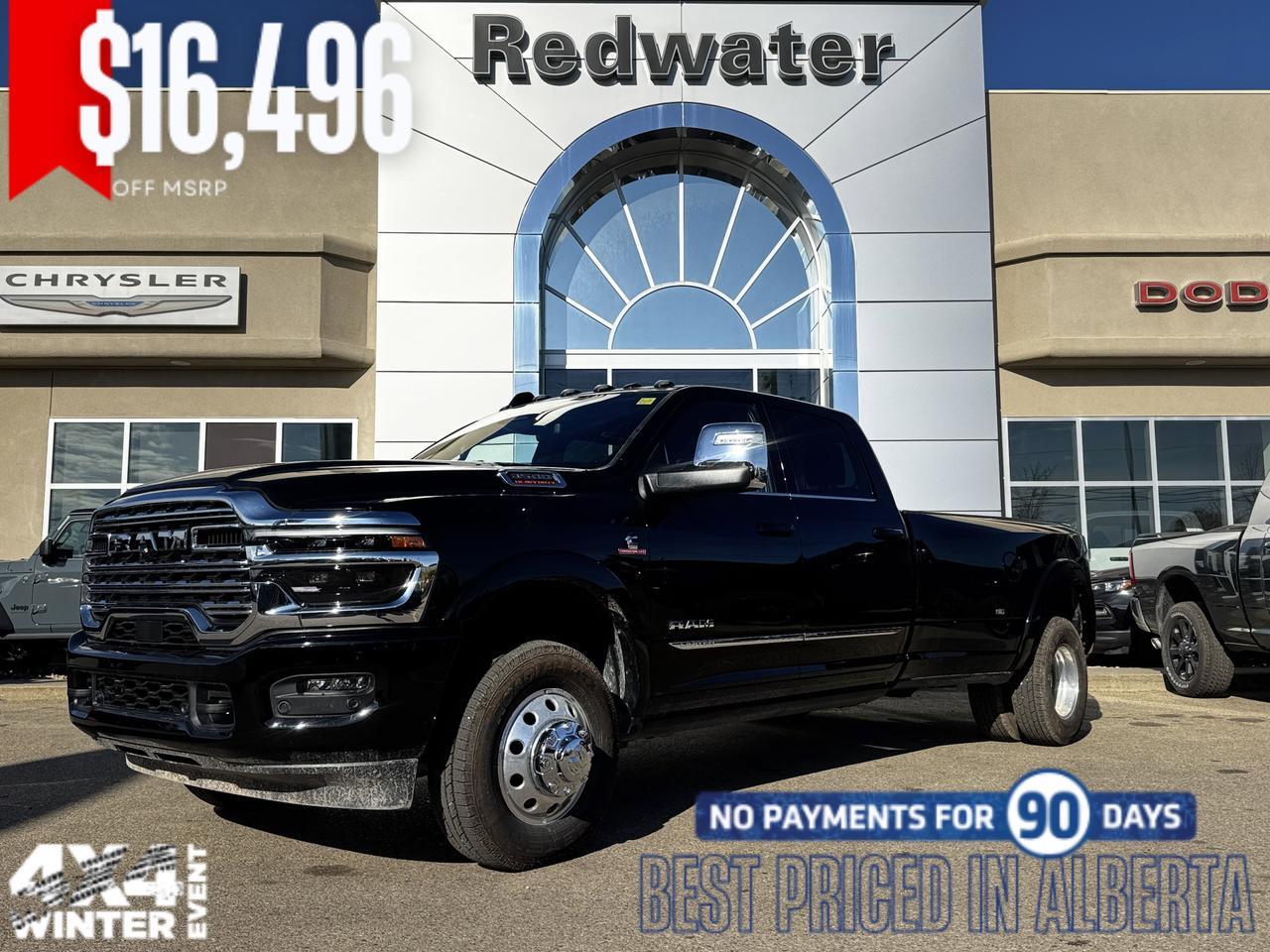 2026 Ram 3500 Limited Dually Crew Cab 4x4 | Cummins | Leather | Towing | Sunroof | Backup Camera