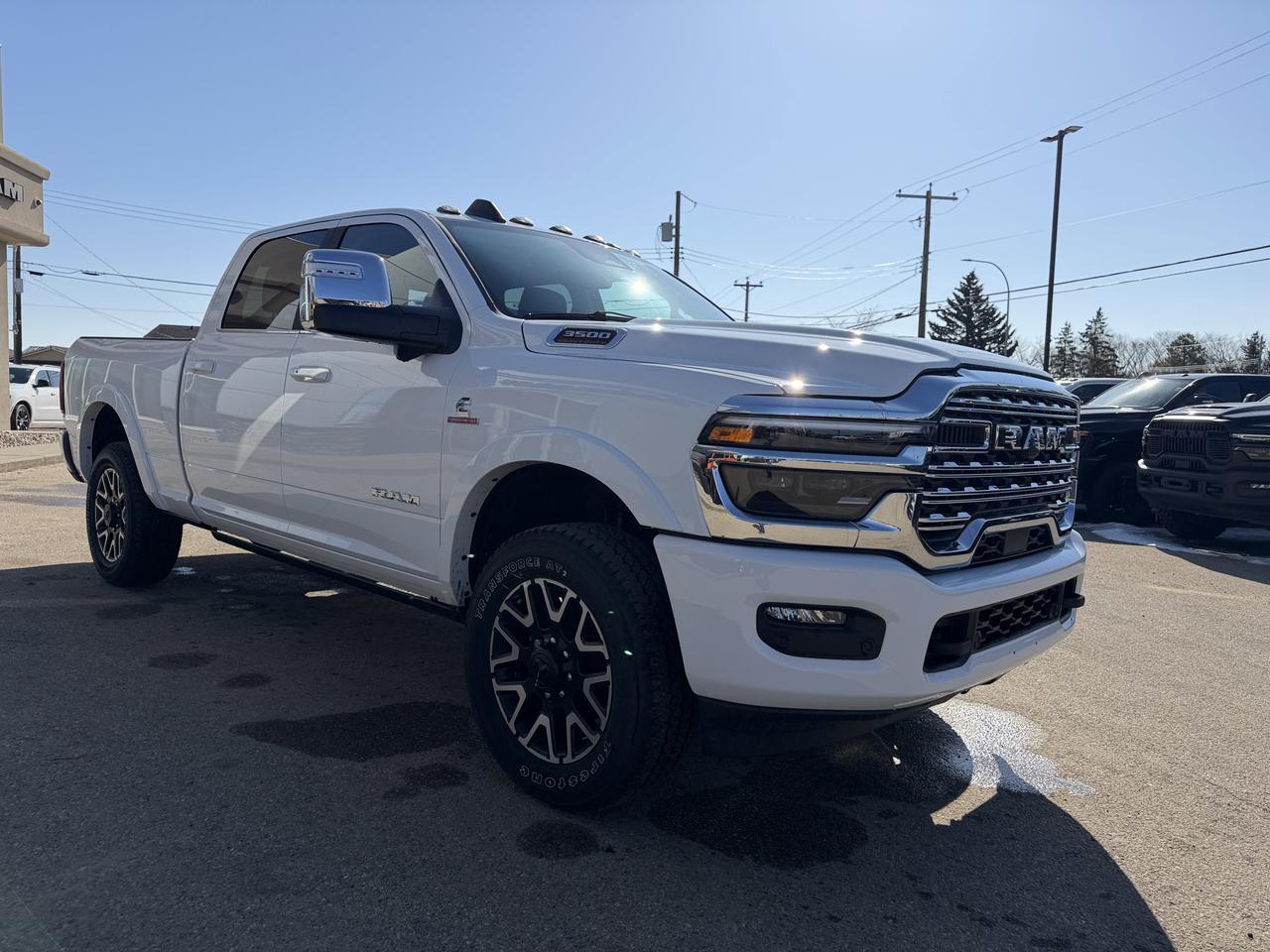 2026 Ram 3500 Limited Longhorn 4x4 | Cummins Diesel | Power Sunroof | NAV | Leather | Surround View | 5th Wheel Redwater AB