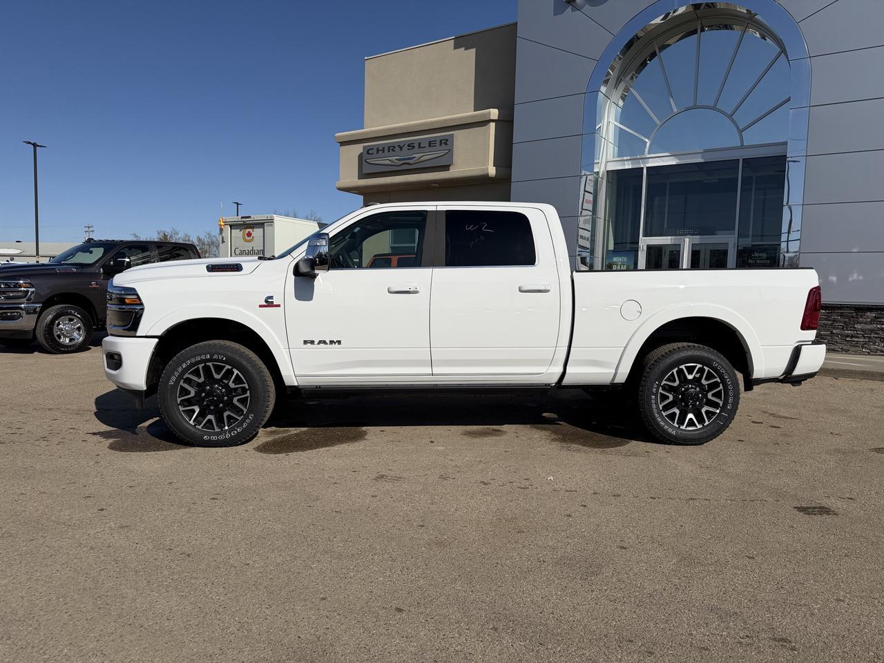 2026 Ram 3500 Limited Longhorn 4x4 | Cummins Diesel | Power Sunroof | NAV | Leather | Surround View | 5th Wheel Redwater AB