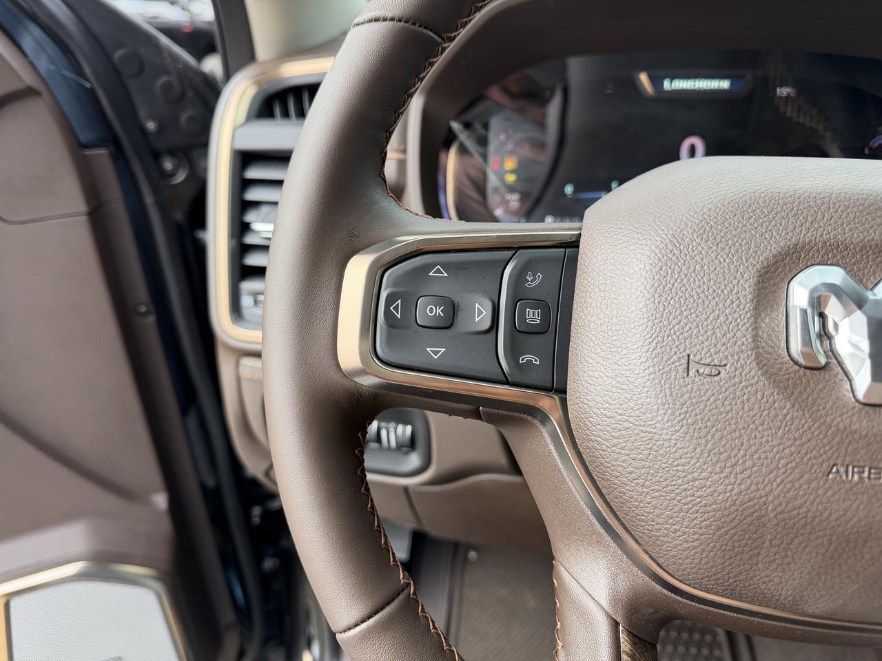2026 Ram 3500 Limited Longhorn Mega Cab 4x4 | Bison Brown Filigree Leather | NAV | 5th Wheel | Power Steps Redwater AB
