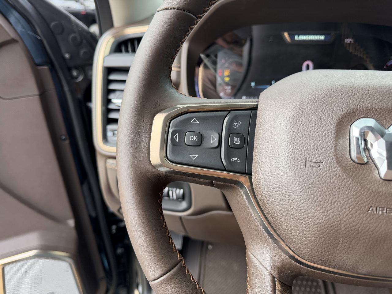 2026 Ram 3500 Limited Longhorn Mega Cab 4x4 | Bison Brown Filigree Leather | NAV | 5th Wheel | Power Steps Redwater AB