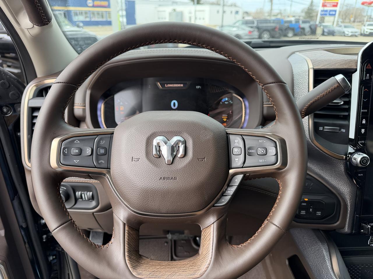 2026 Ram 3500 Limited Longhorn Mega Cab 4x4 | Bison Brown Filigree Leather | NAV | 5th Wheel | Power Steps Redwater AB