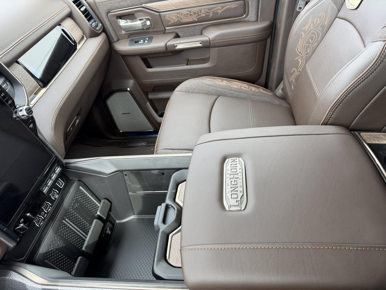 2026 Ram 3500 Limited Longhorn Mega Cab 4x4 | Bison Brown Filigree Leather | NAV | 5th Wheel | Power Steps Redwater AB