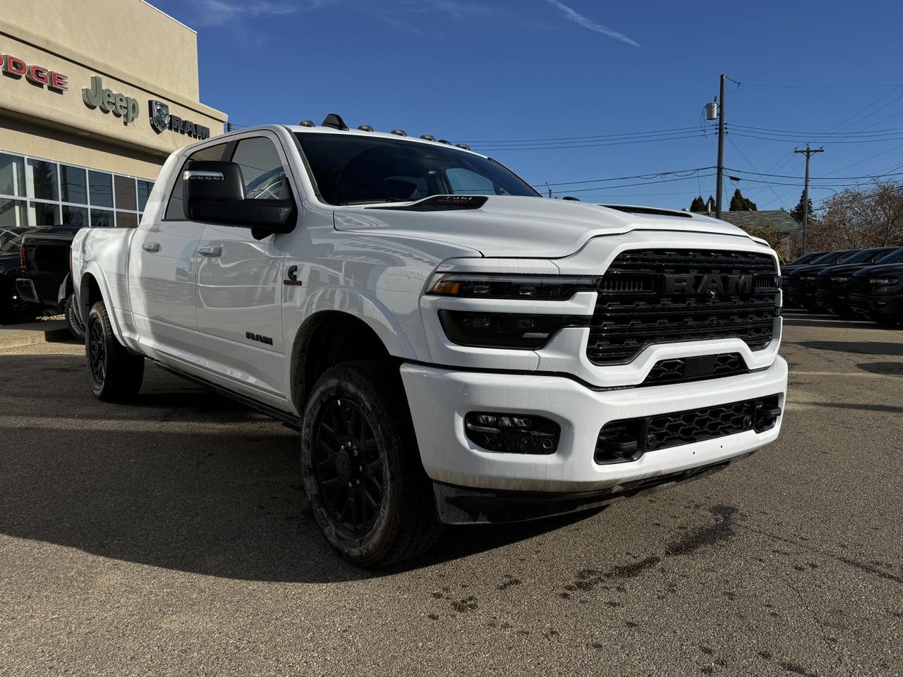 2026 Ram 3500 Limited Longhorn Night Edition Mega Cab 4x4 | Cummins | Towing | Leather | Sunroof | NAV Redwater AB