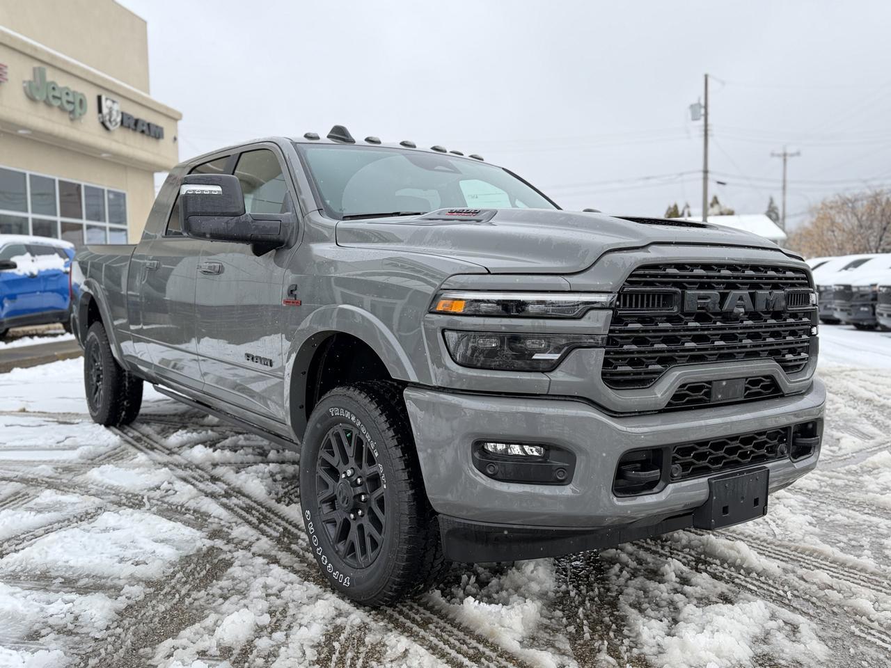 2026 Ram 3500 Limited Longhorn Night Edition Mega Cab 4x4 | Rig Ready Ram | Leather | Towing | Sunroof | NAV Redwater AB