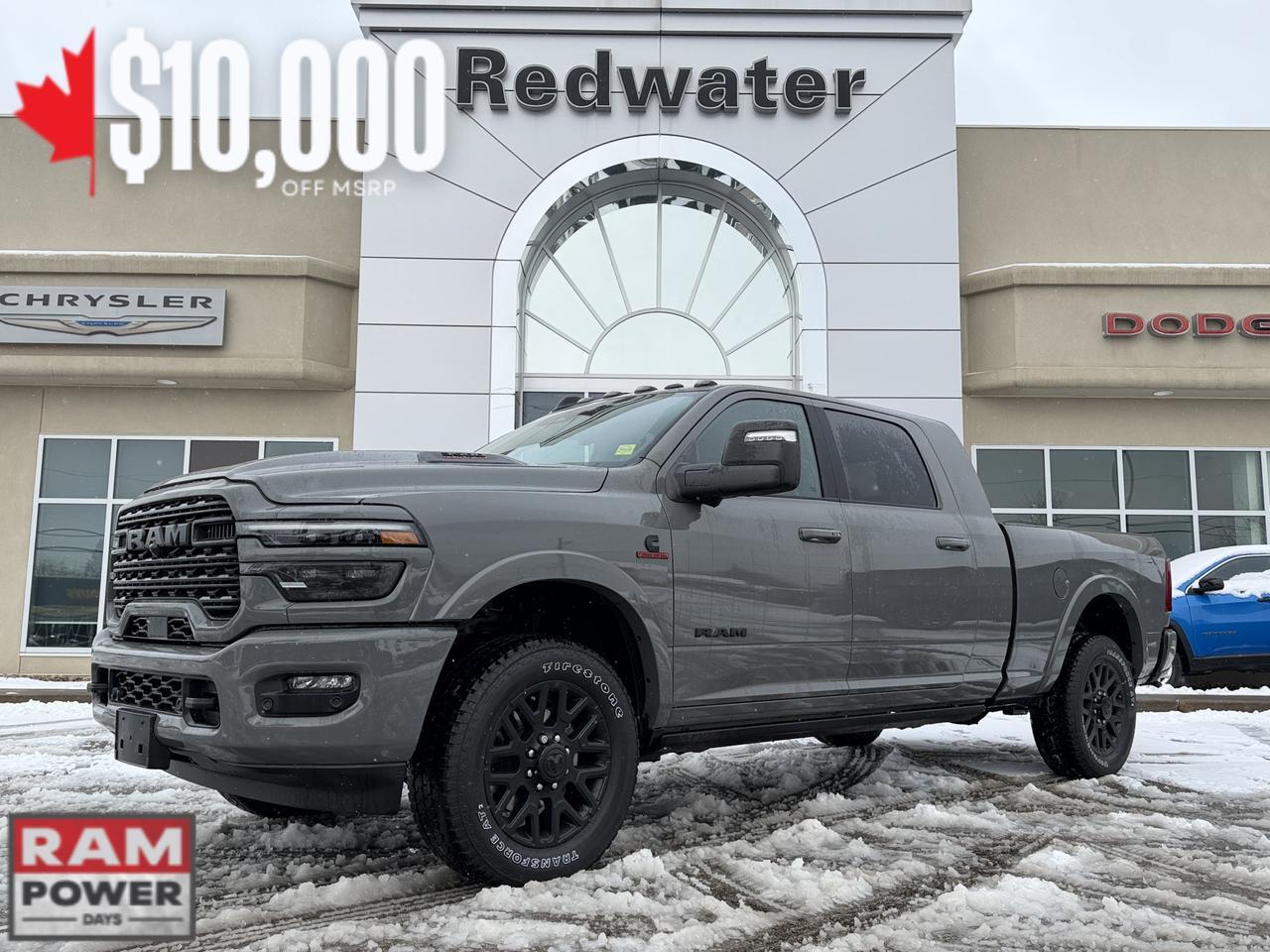 2026 Ram 3500 Limited Longhorn Night Edition Mega Cab 4x4 | Rig Ready Ram | Leather | Towing | Sunroof | NAV