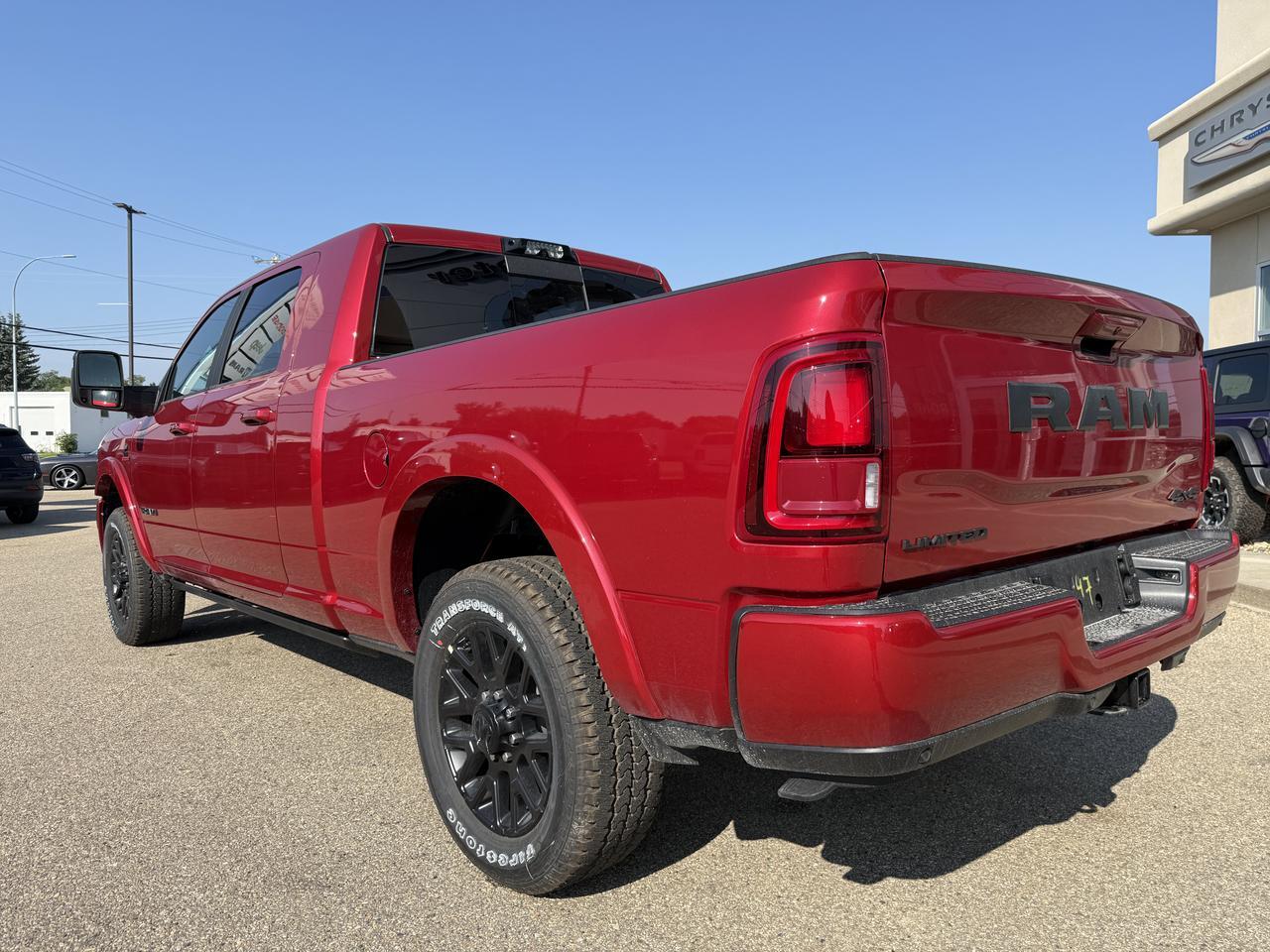 2026 Ram 3500 Limited Mega Cab 4x4 | Cummins Diesel | Molten Red | Black Leather | Sunroof | 5th Wheel Towing Prep Redwater AB