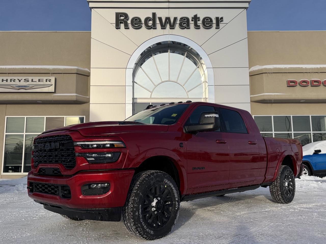 2026 Ram 3500 Limited Mega Cab 4x4 | Rig Ready Ram | 6.7L HO Cummins Diesel | Molten Red Pearl | Sunroof