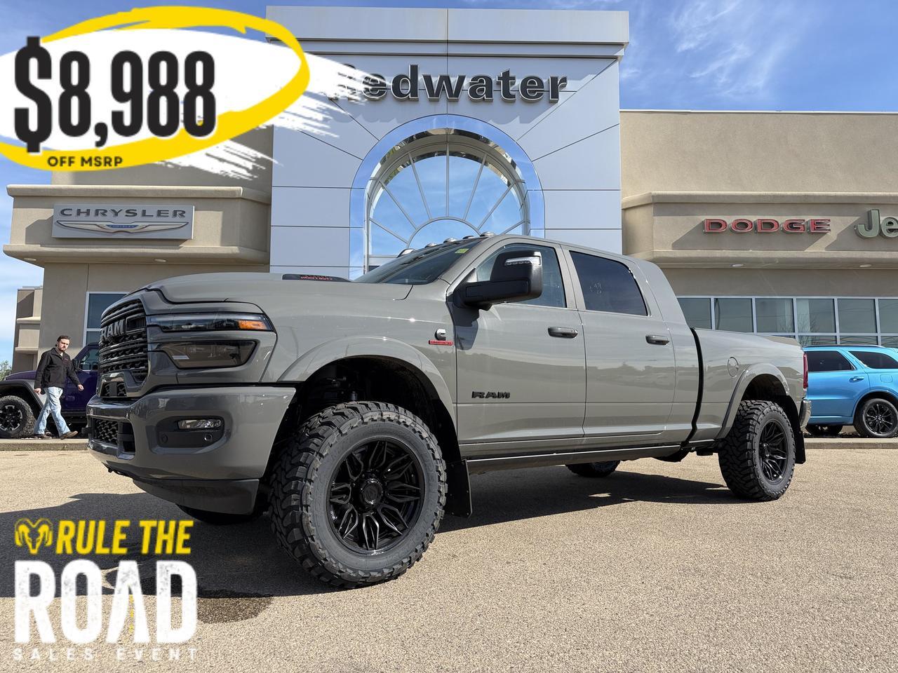 2026 Ram 3500 Limited Mega Cab 4x4 | Rig Ready Ram | Night Edition | Leather | NAV | Sunroof | 5th Wheel Prep