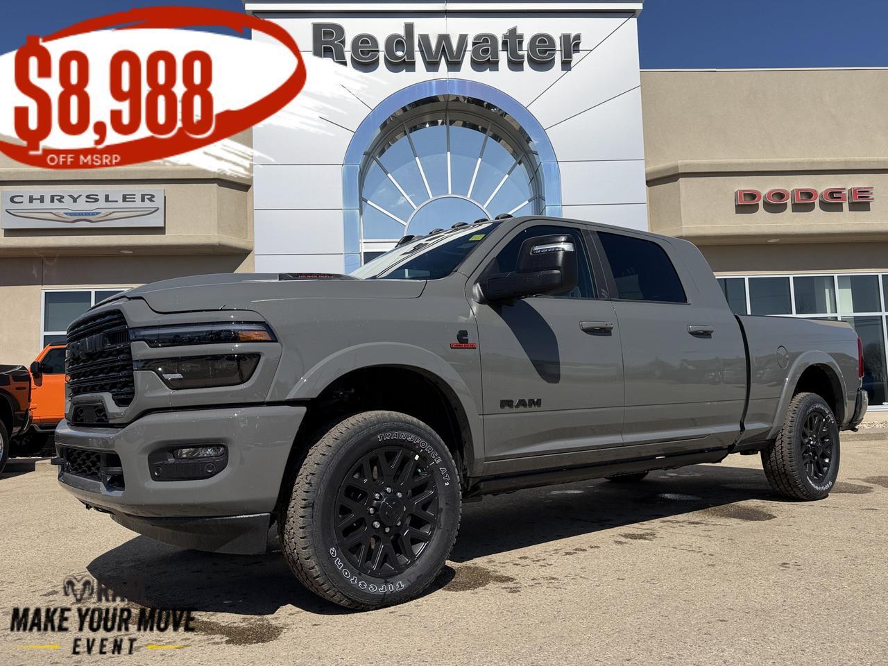 2026 Ram 3500 Limited Mega Cab 4x4 | Rig Ready Ram | Night Edition | Leather | NAV | Sunroof | 5th Wheel Prep