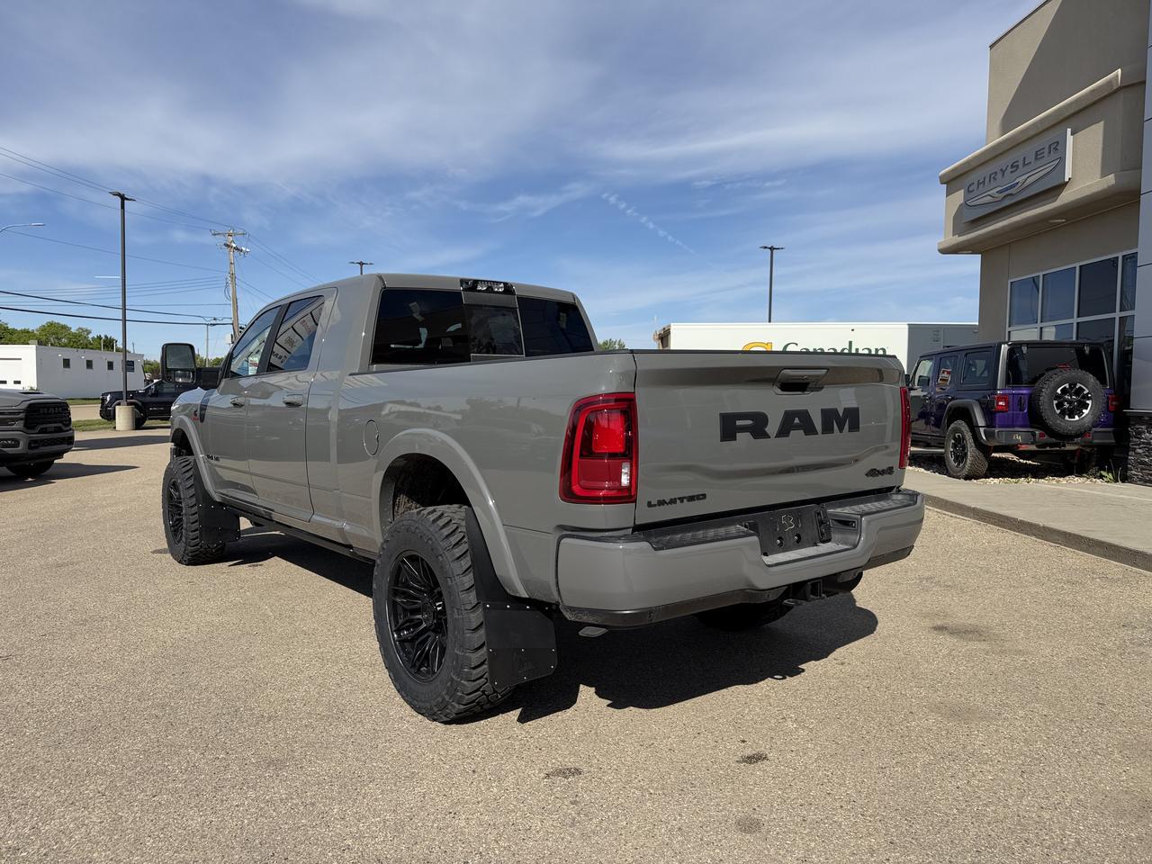 2026 Ram 3500 Limited Mega Cab 4x4 | Rig Ready Ram | Night Edition | Leather | NAV | Sunroof | 5th Wheel Prep Redwater AB