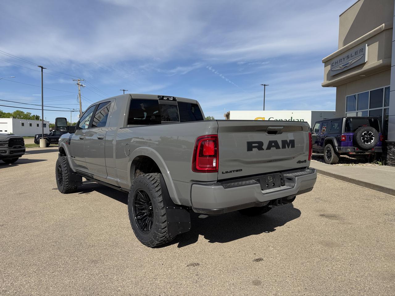 2026 Ram 3500 Limited Mega Cab 4x4 | Rig Ready Ram | Night Edition | Leather | NAV | Sunroof | 5th Wheel Prep Redwater AB