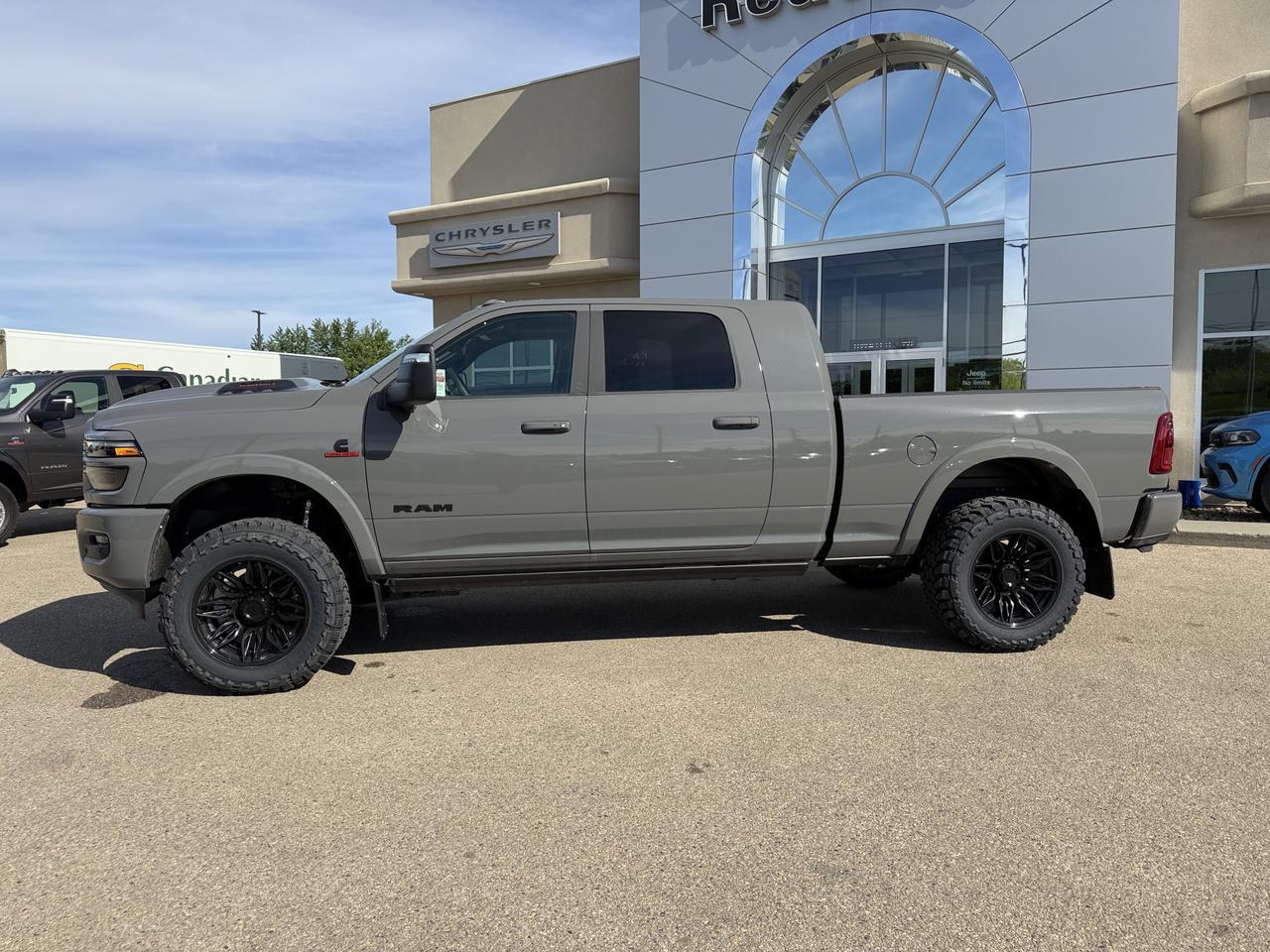 2026 Ram 3500 Limited Mega Cab 4x4 | Rig Ready Ram | Night Edition | Leather | NAV | Sunroof | 5th Wheel Prep Redwater AB